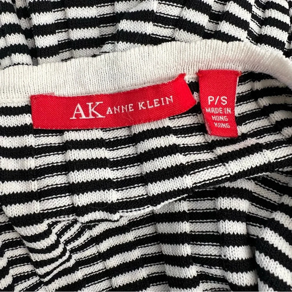 Ann Klein Y2K Lattice Hem Striped Cardigan Size SP - Picture 7 of 7